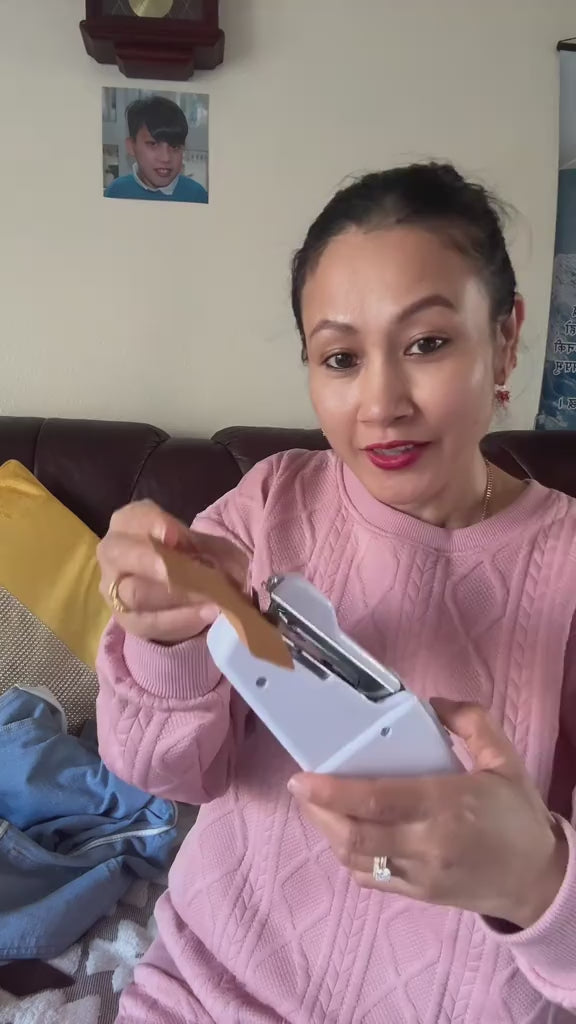 Handheld Rechargeable Sewing Machine video